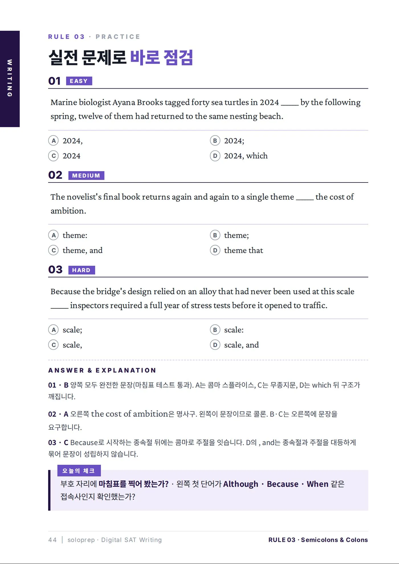 SAT WRITING 실전 문제·해설