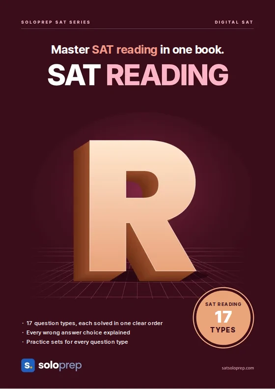 Cover of the Solo Prep book SAT READING